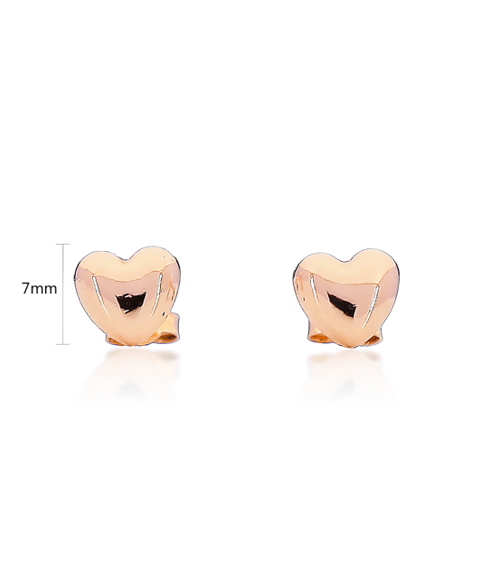 Золотые серьги "Сердечко"