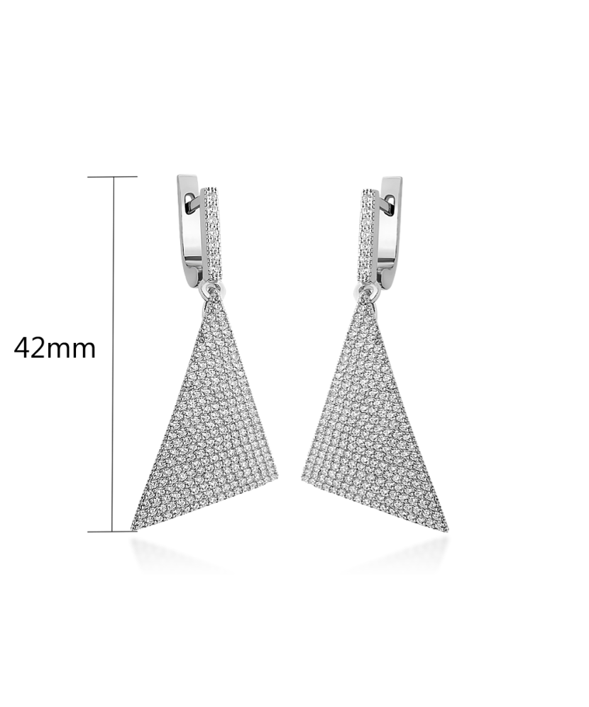 Sterling silver earrings with zircons