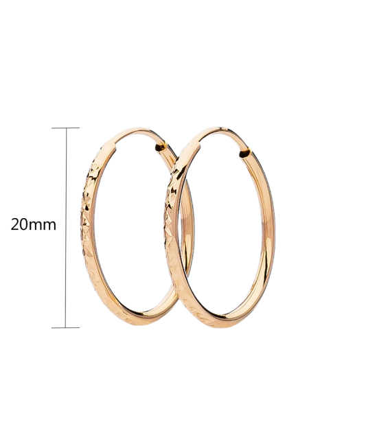 Золотые серьги конго (кольца) 20мм