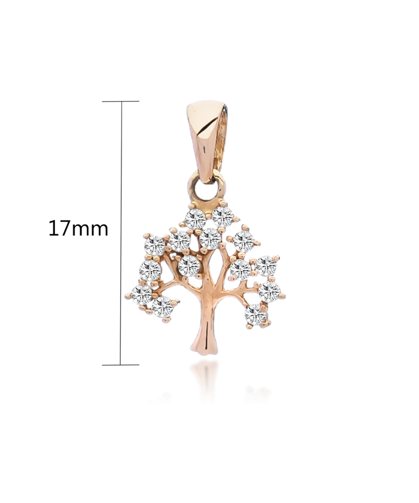Gold pendant with zircons "Tree of life"