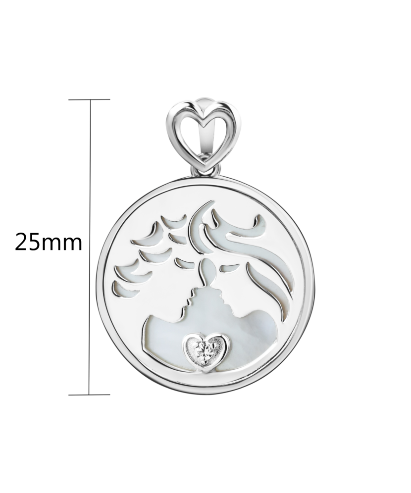 Sterling silver pendant with zirconium "Pora"