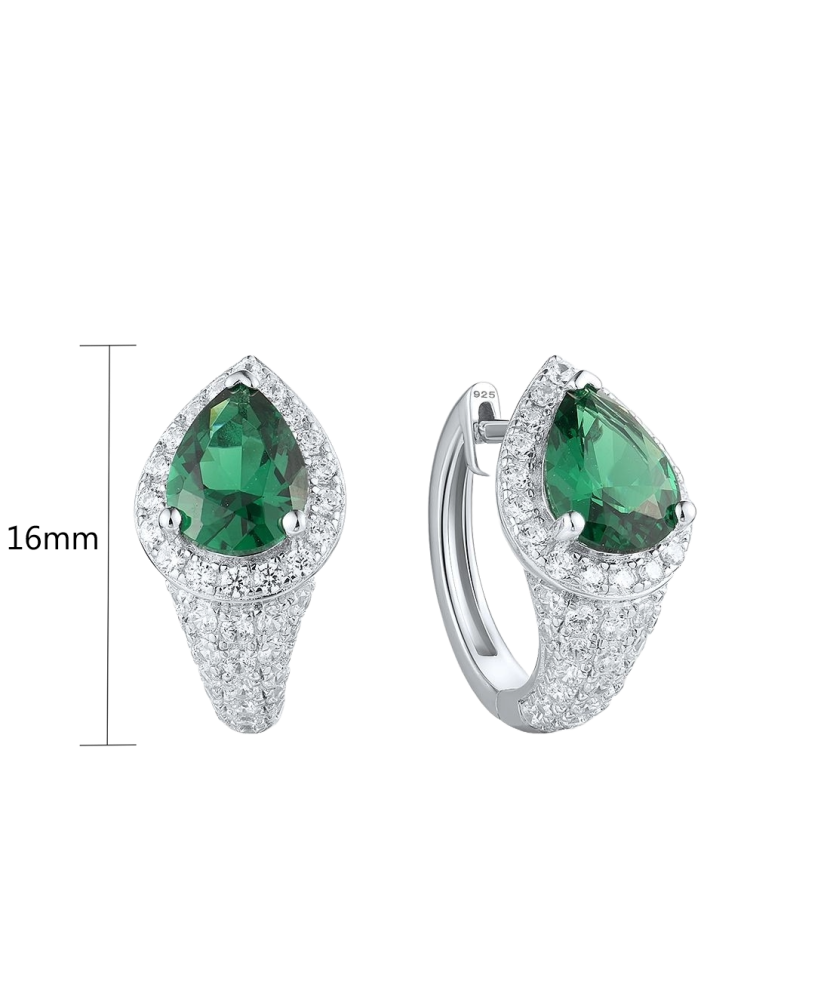 Sterling silver earrings with zircons