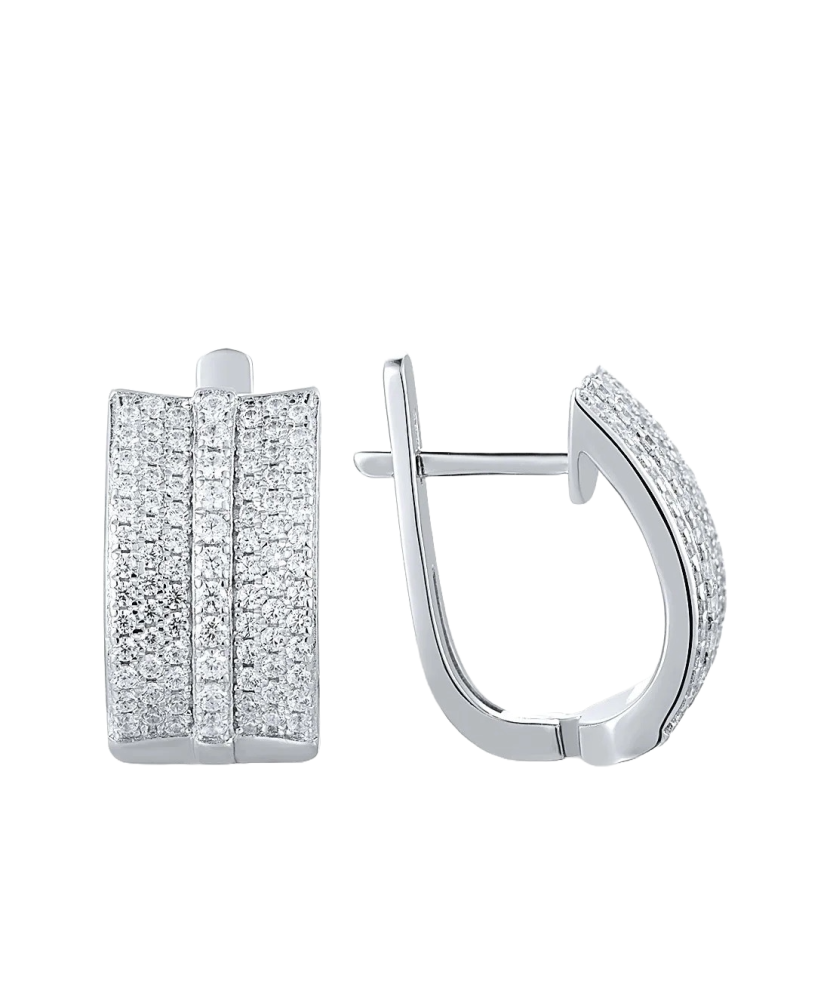 Sidabriniai auskarai su cirkoniais Sidabriniai auskarai su cirkoniais