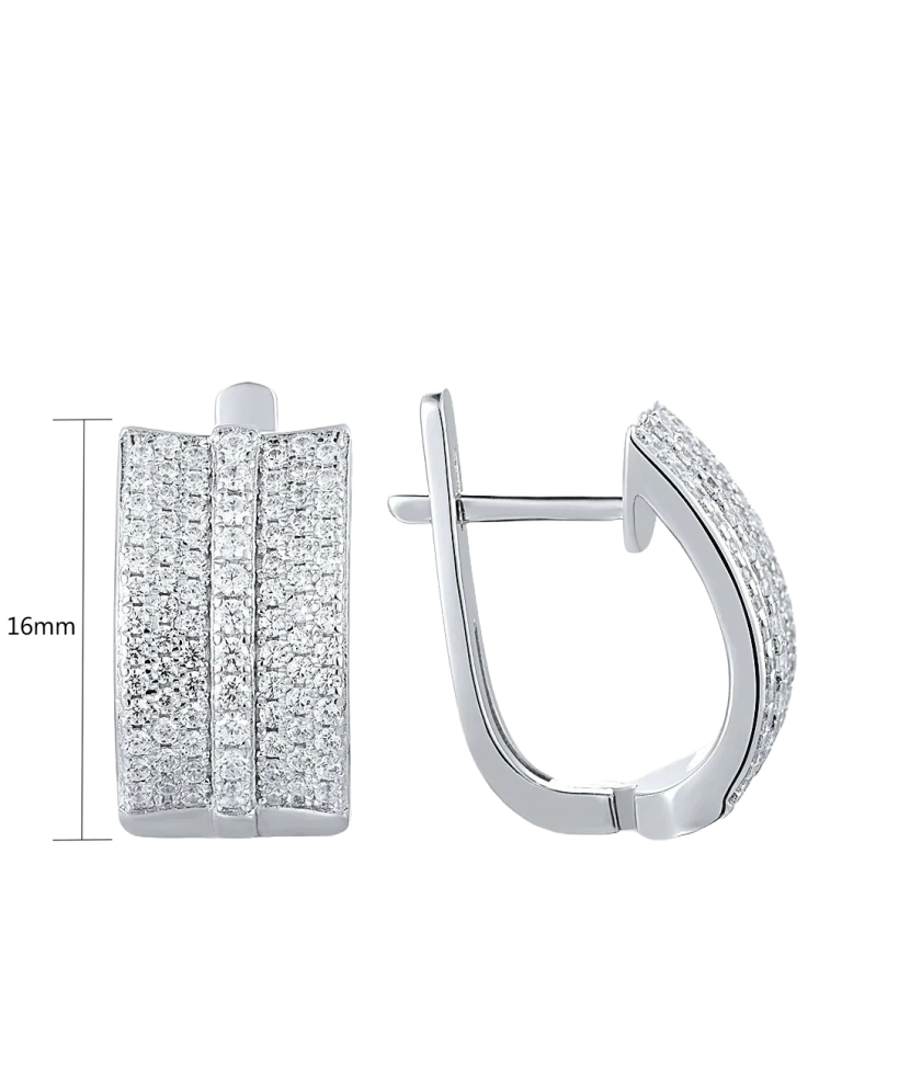 Sidabriniai auskarai su cirkoniais Sidabriniai auskarai su cirkoniais