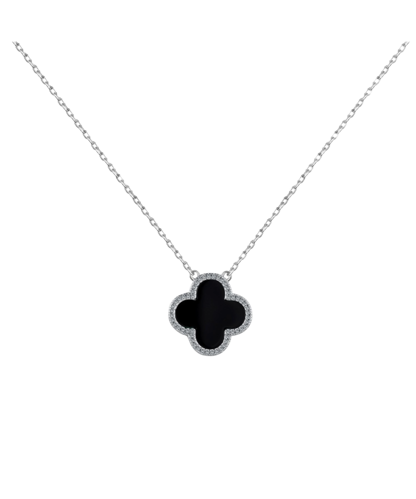 Серебряная цепочка с подвеской из циркона