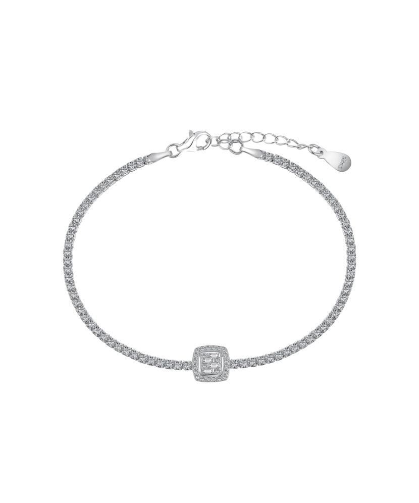 Серебряный браслет с цирконами Серебряный браслет с цирконами