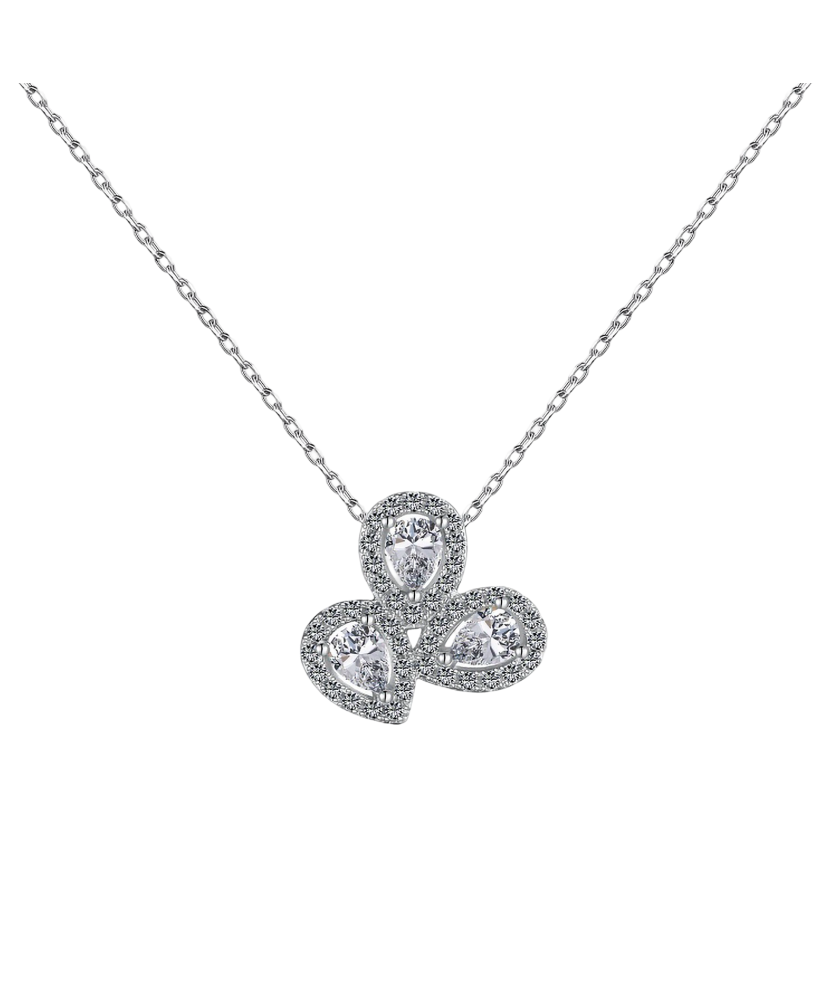 Серебряная цепочка с подвеской из циркона Серебряная цепочка с подвеской из циркона