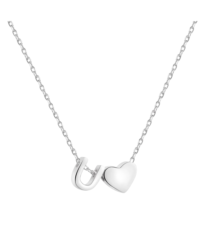 Sidabrinė Grandinėlė Su Pakabuku Raidė U