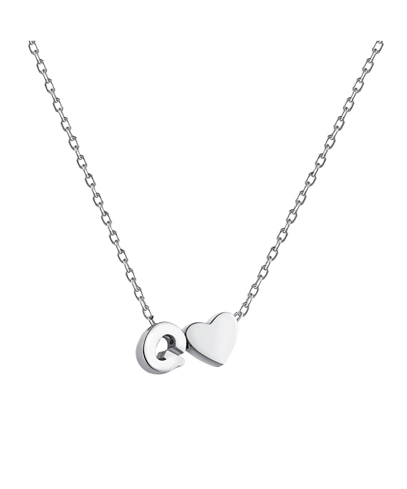 Серебряная цепочка с подвеской в виде буквы G