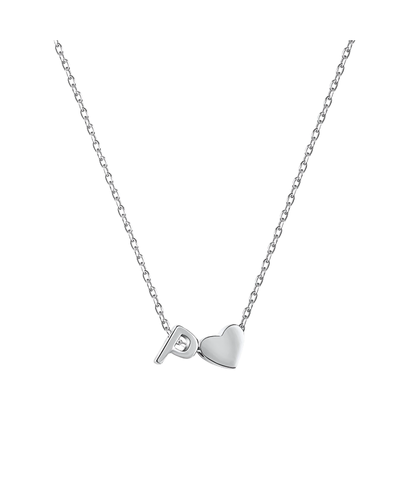 Серебряная цепочка с подвеской в виде буквы п Серебряная цепочка с подвеской в виде буквы п