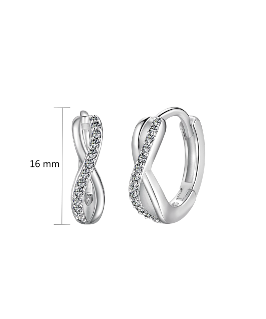 Серьги из серебра с цирконами