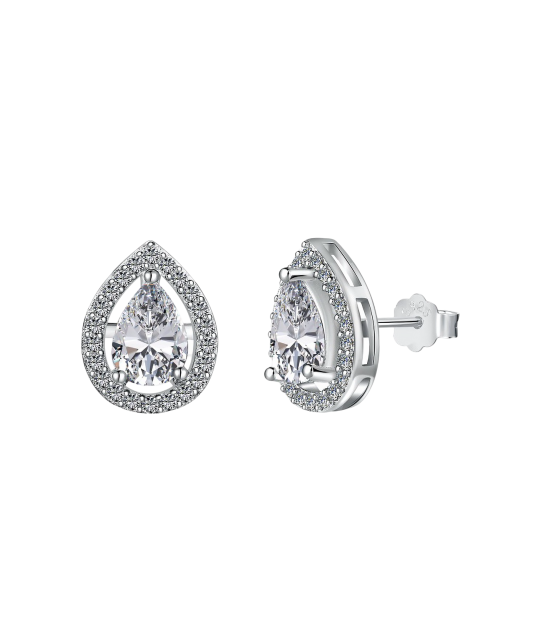 Серьги из серебра с цирконами