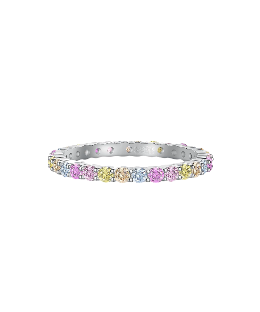 Sterling silver ring with zircons