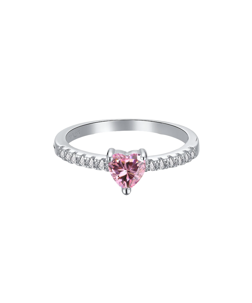 Sterling silver ring with zircons