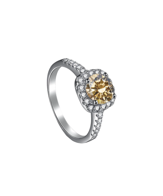 Sterling silver ring with zircons