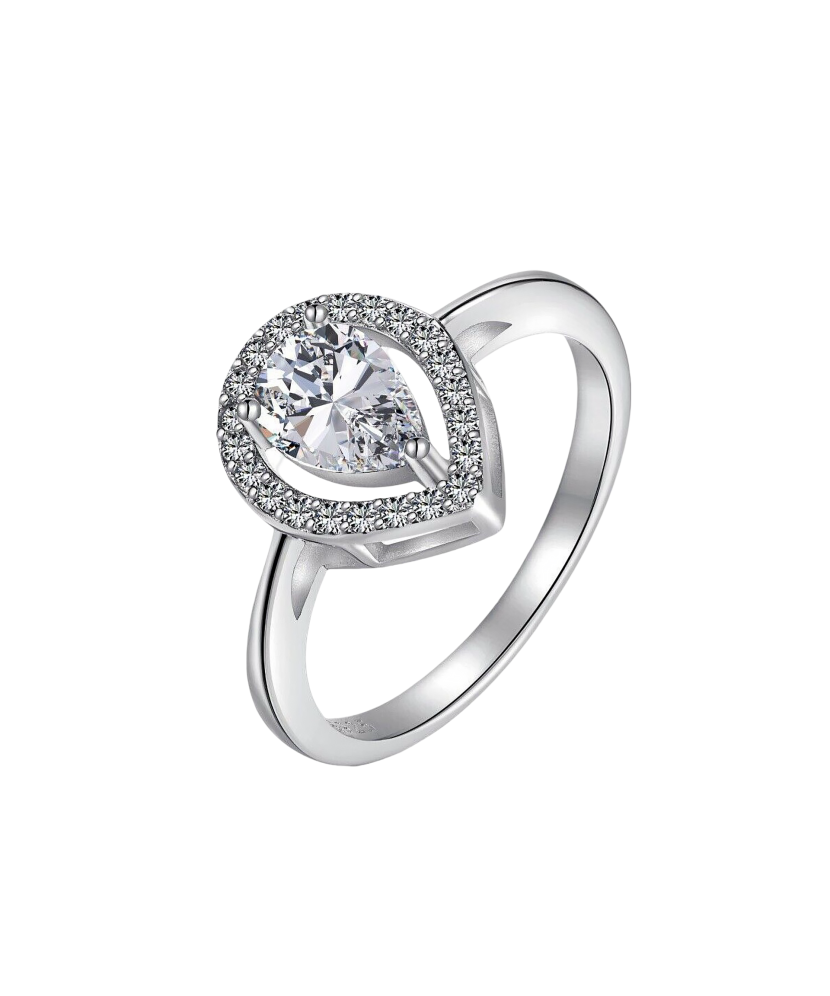 Sterling silver ring with zircons Sterling silver ring with zircons