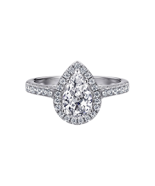 Sterling silver ring with zircons