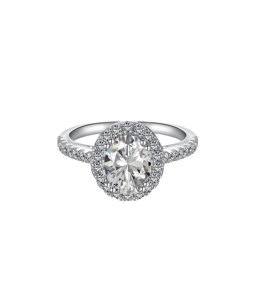 Серебряное кольцо с цирконами