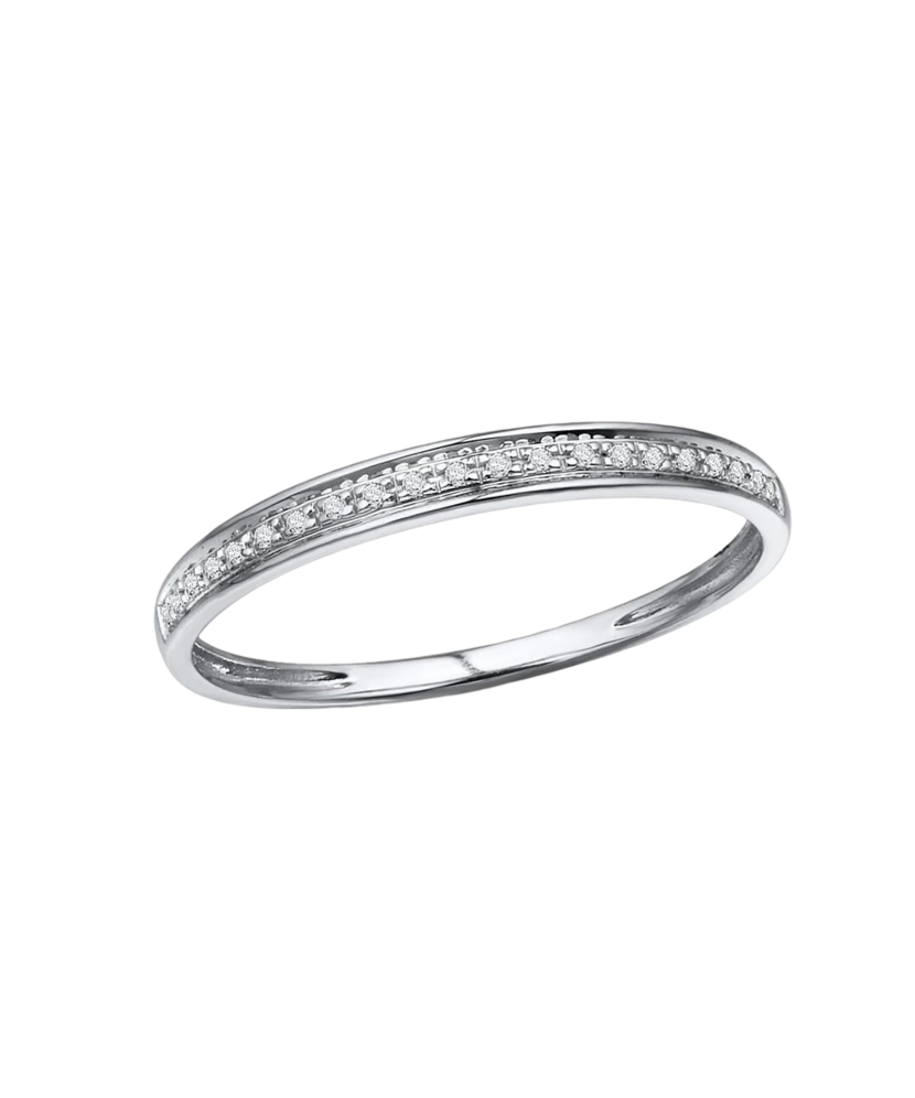 White gold ring with diamonds