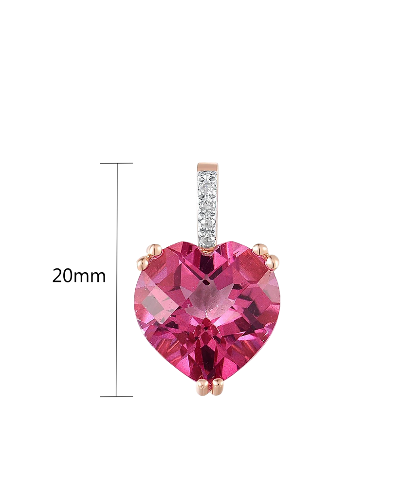 Золотой кулон с бриллиантами и топазом