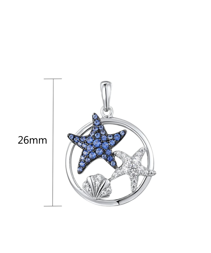 Серебряная подвеска с цирконами "Звезда"