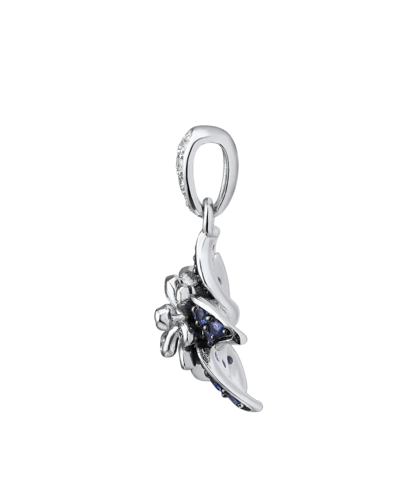 Sterling silver pendant with zircons "Flower"