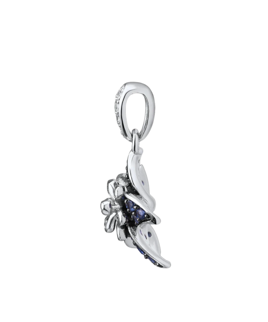 Sterling silver pendant with zircons "Flower"