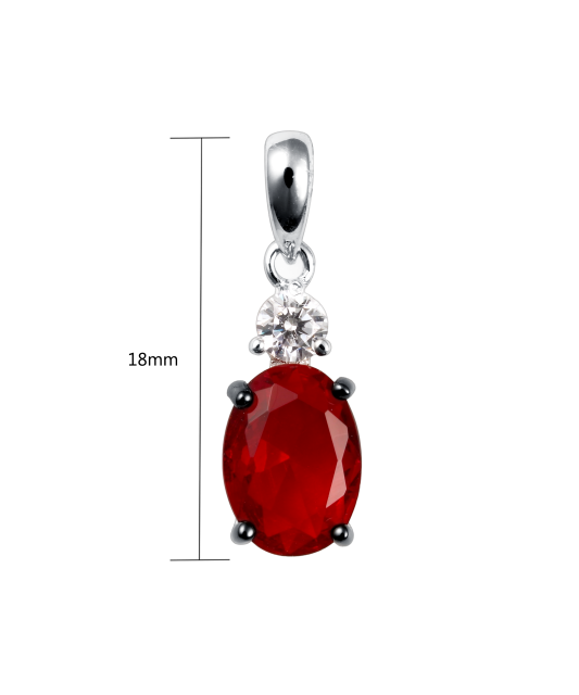 Sterling silver pendant with zircons