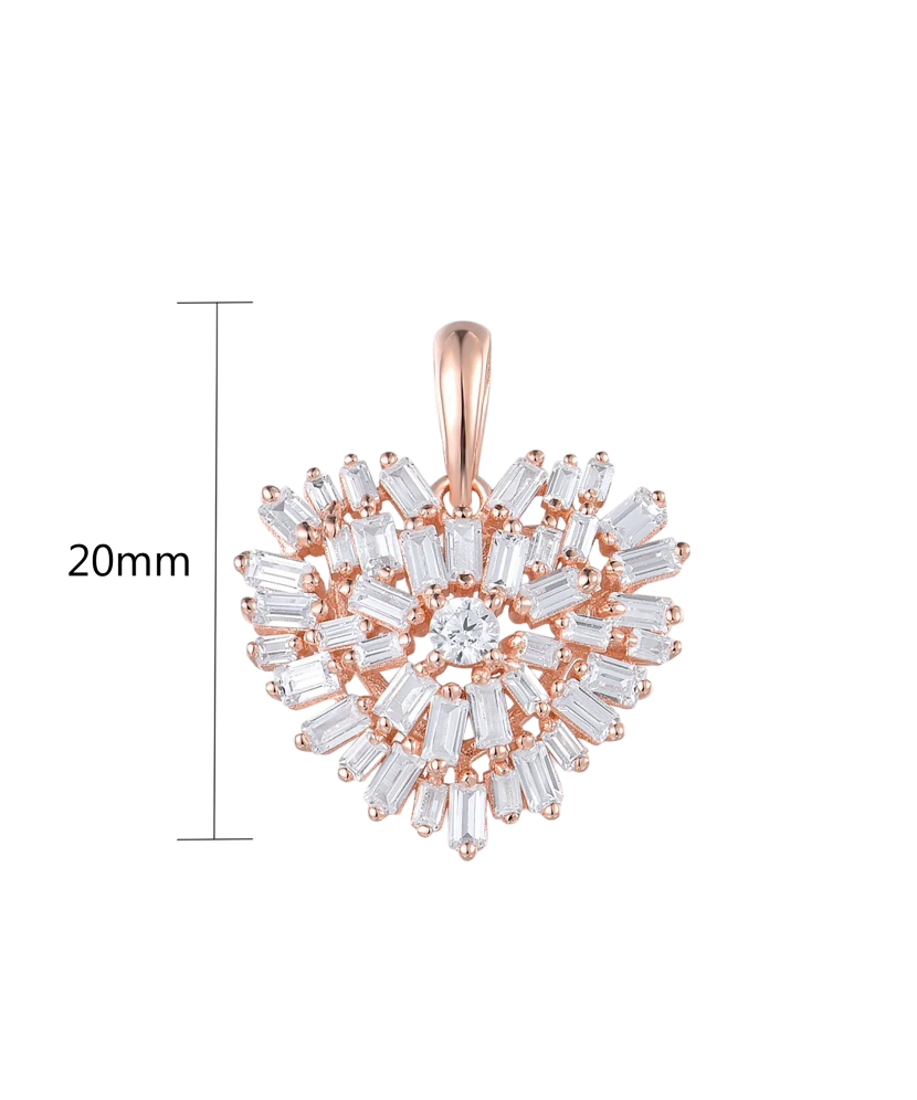 Gilded sterling silver pendant with zircon