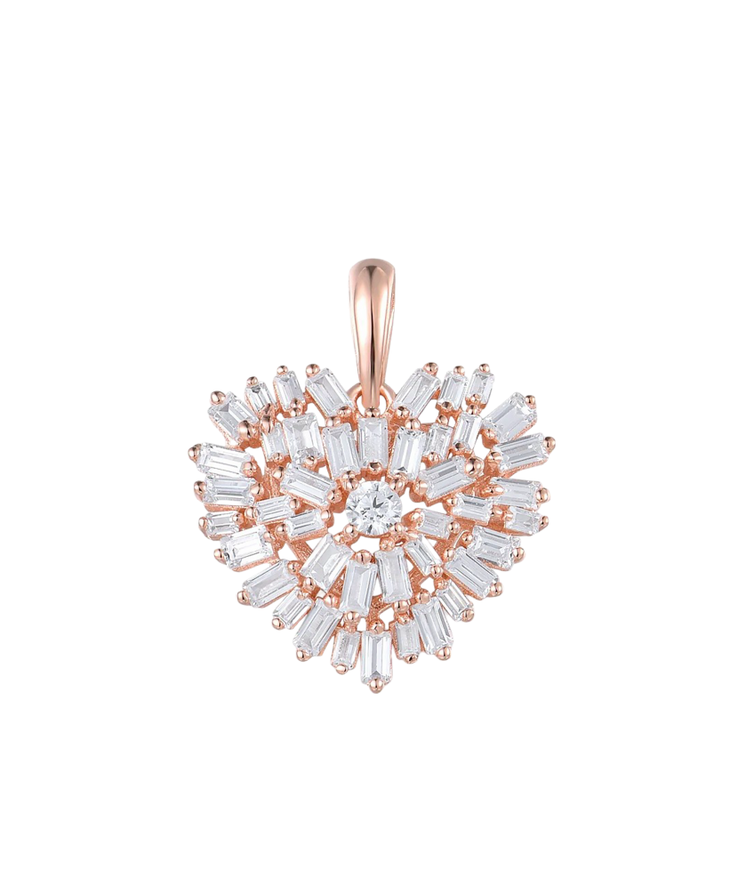 Позолоченный серебряный кулон с цирконом