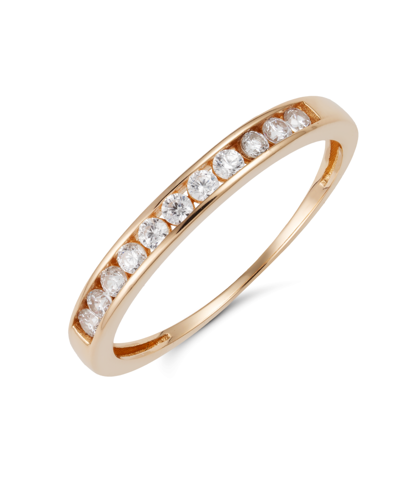 Золотое кольцо с цирконами Золотое кольцо с цирконами