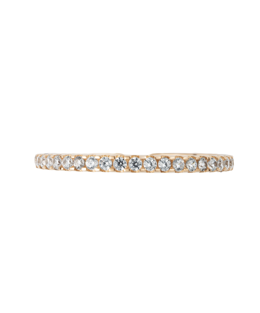 Gold ring with zircons