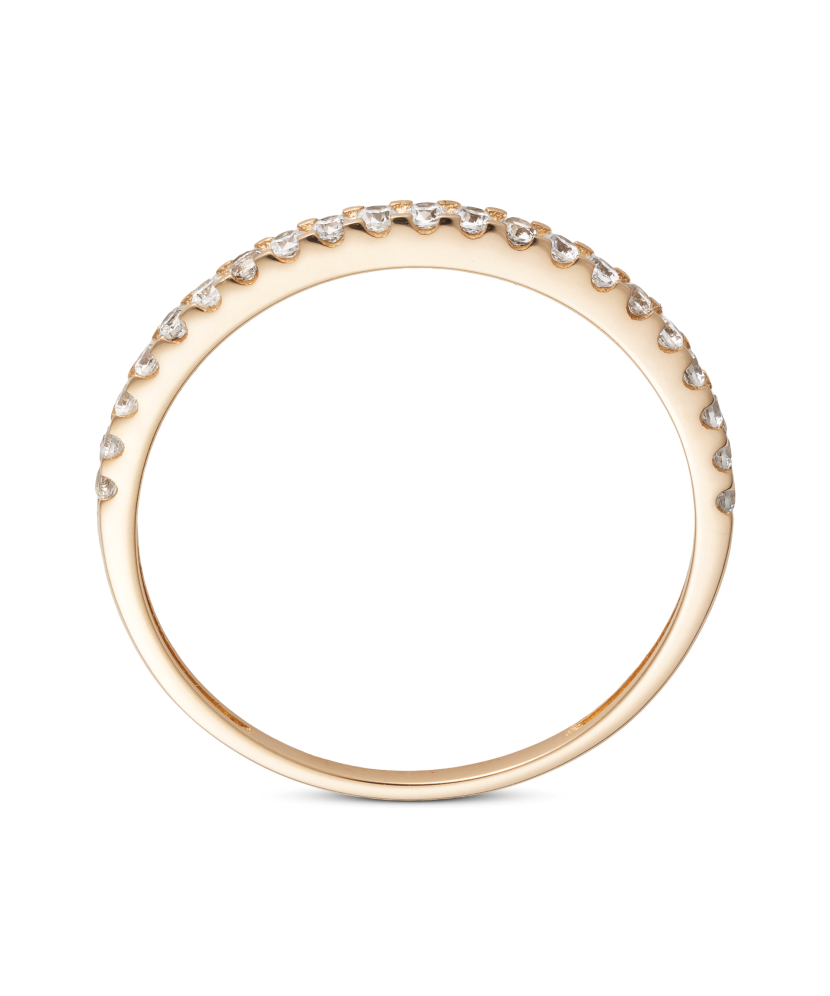 Gold ring with zircons