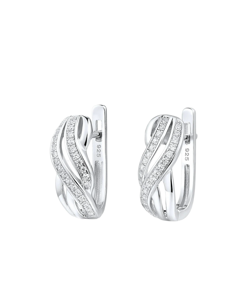 Sterling silver earrings with zircons