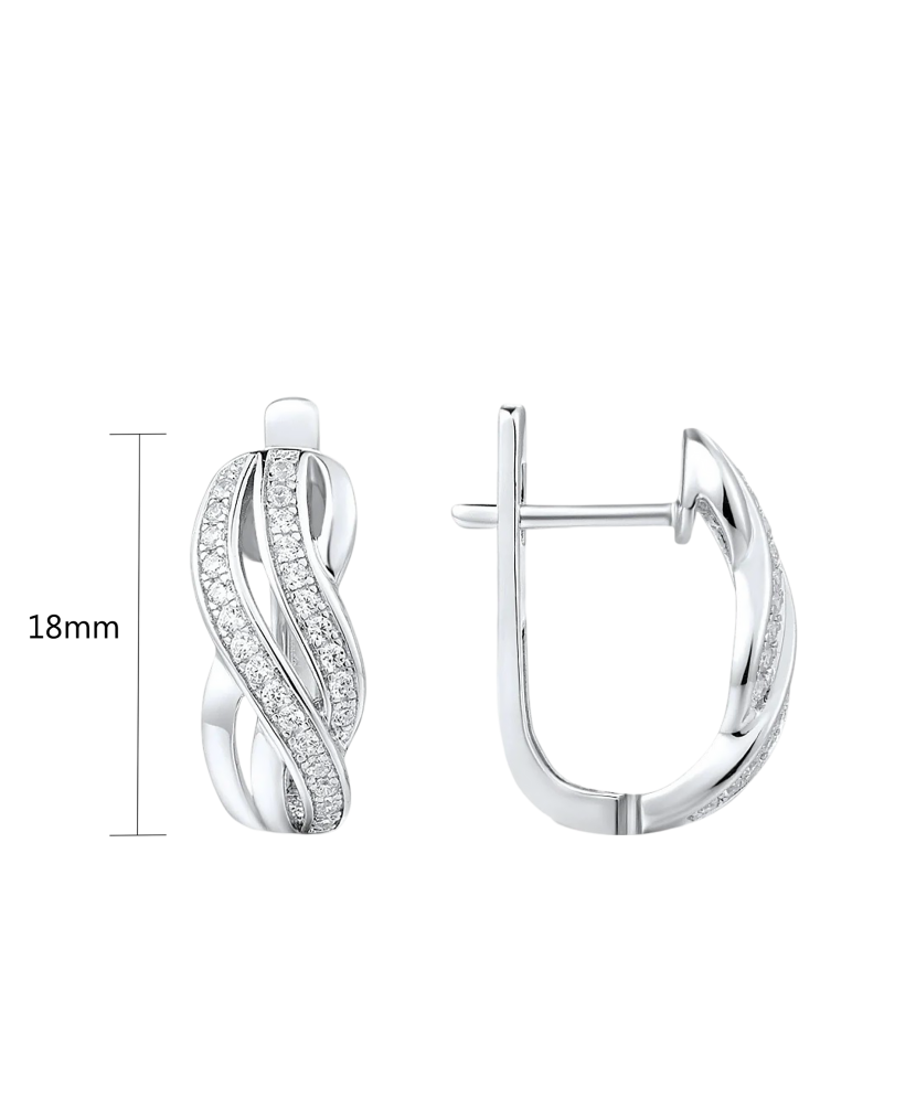 Sterling silver earrings with zircons