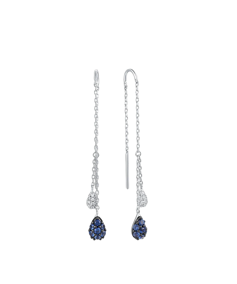 Sterling silver earrings with zircons