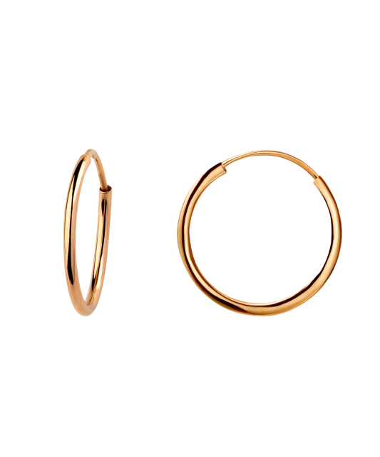 Gold hoop Earrings 15mm