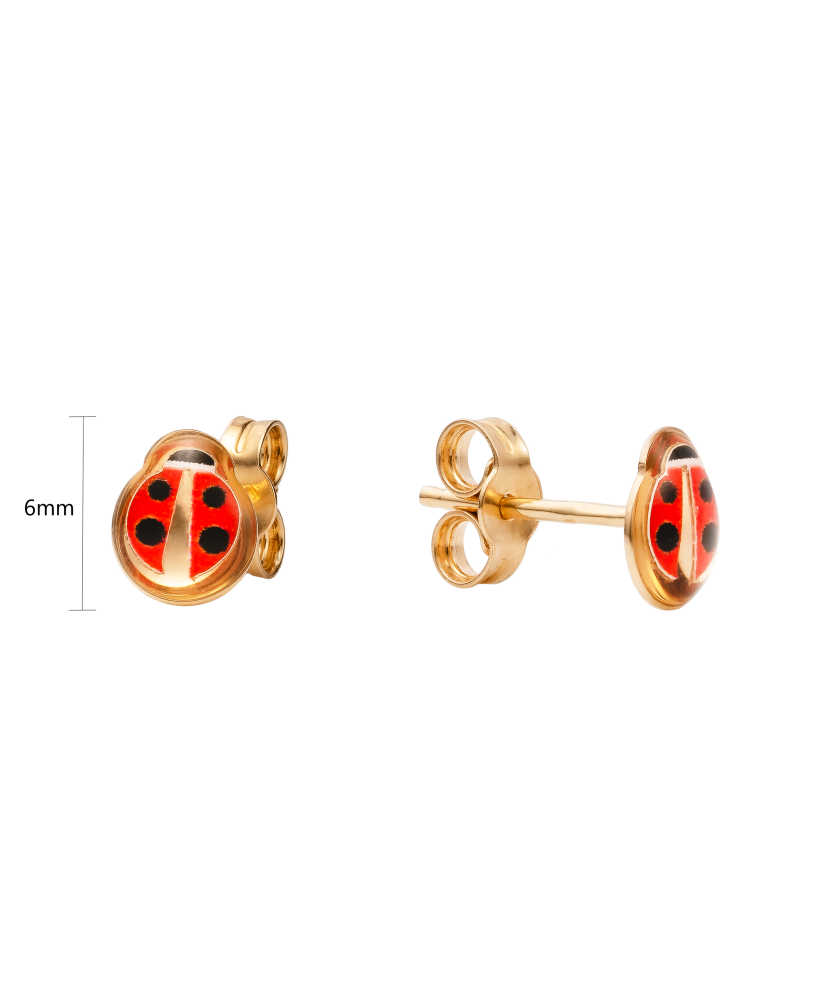 Gold earrings "ladybug"