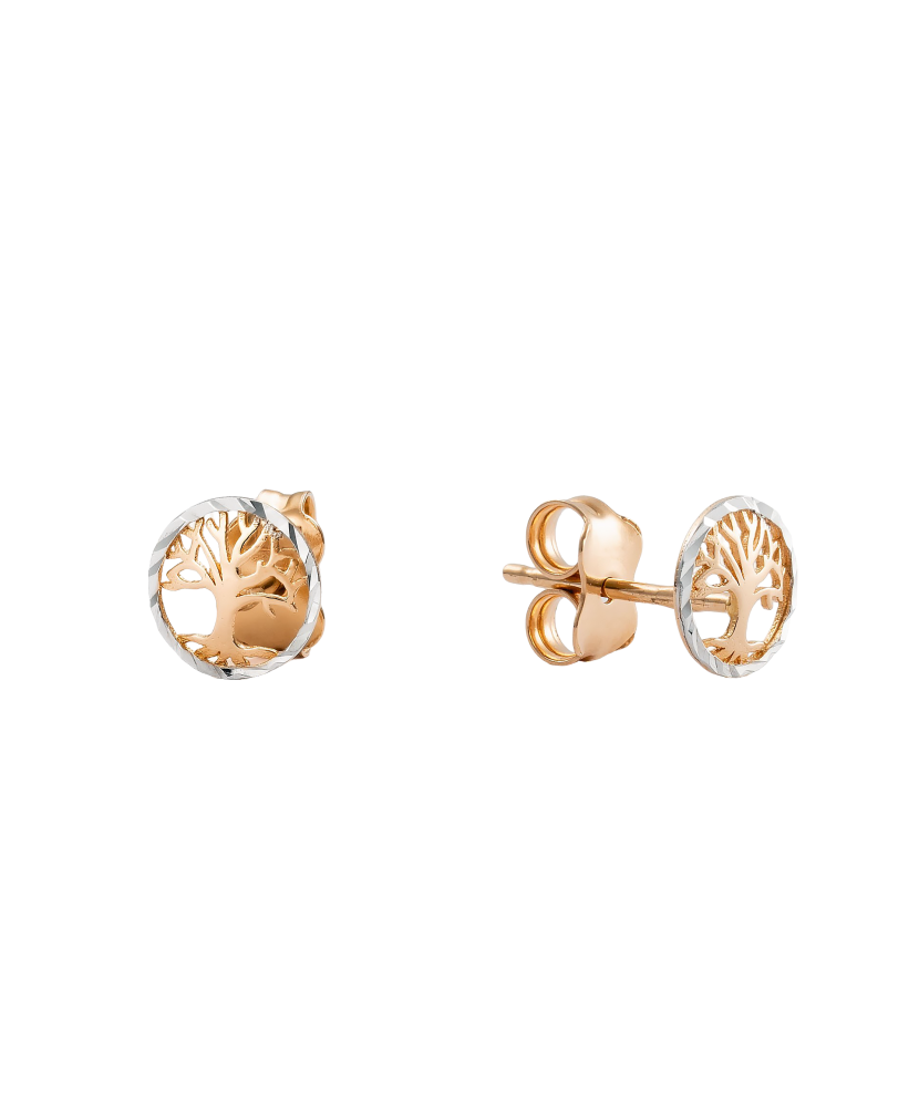 Gold earrings "Tree of life"