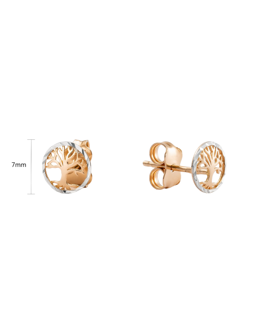 Gold earrings "Tree of life"