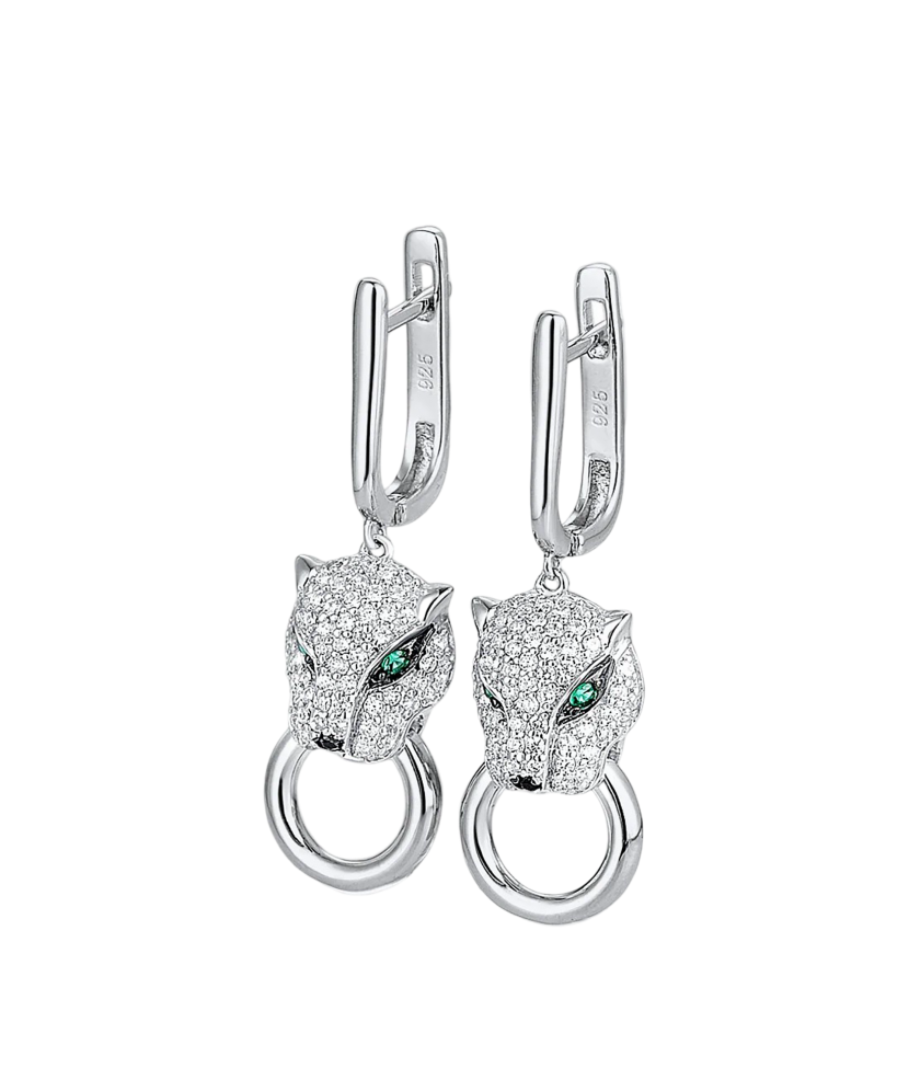 Sterling Silver earrings with zircons and spinels