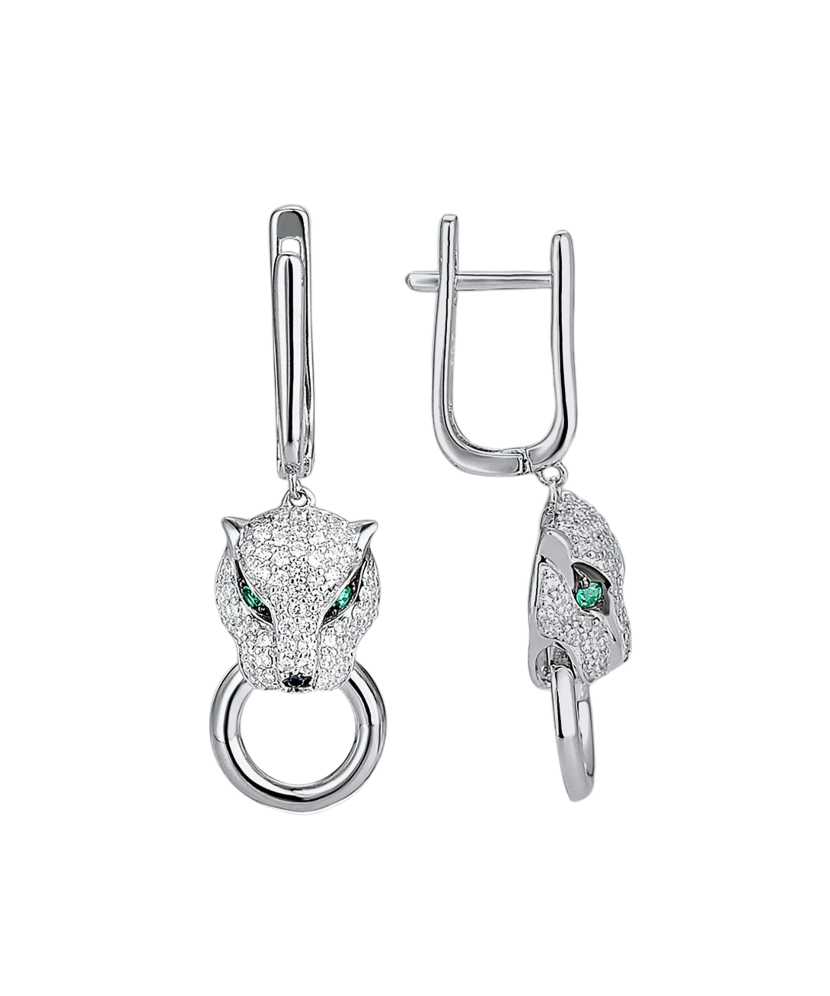 Sterling Silver earrings with zircons and spinels
