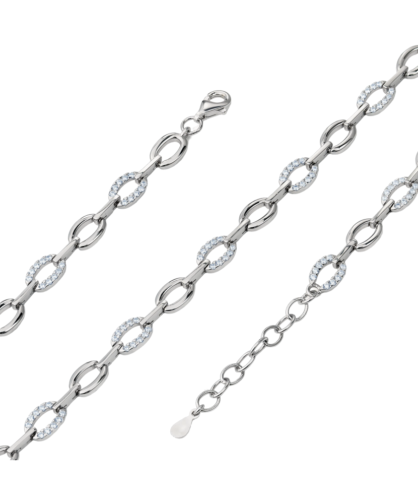 Sterling Silver bracelet with zircons