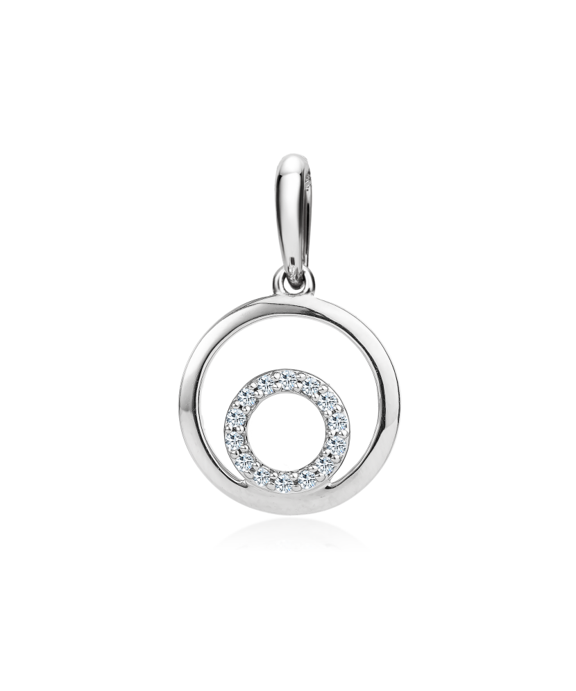 White gold pendant with diamonds