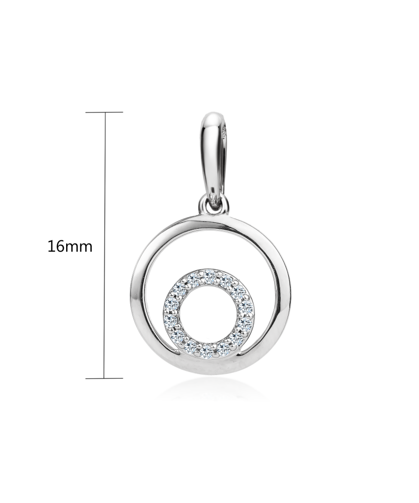 White gold pendant with diamonds