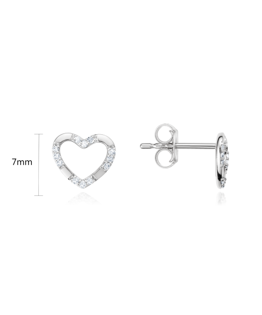 White gold earrings with diamonds