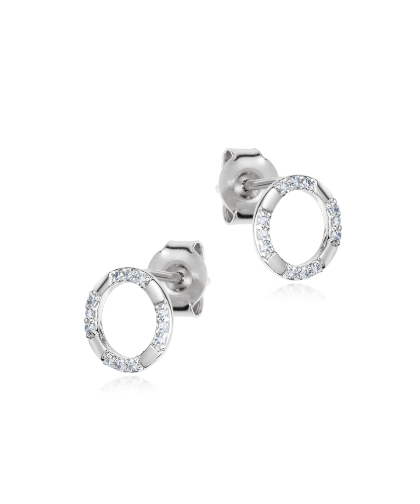 White gold earrings with diamonds