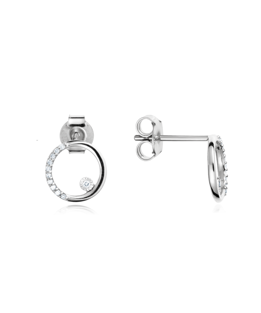 White gold earrings with diamonds White gold earrings with diamonds