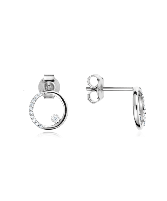 White gold earrings with diamonds