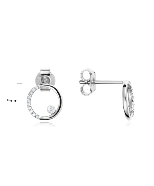 Серьги из белого золота с бриллиантами